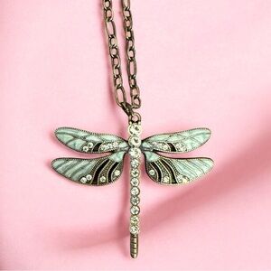 Elegant Dragonfly Pendant Necklace
